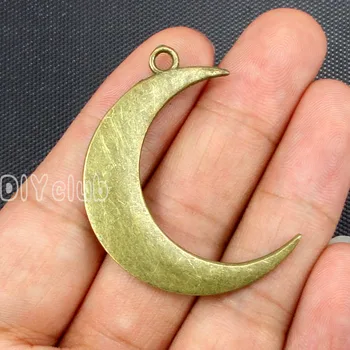 20pcs-Antique Bronze Prekrita Crescent Moon Čar Obesek, Diyclub 44x32mm