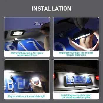 2Pcs 18 LED Žarnica Številka Licence ploščo luči Zadaj Tovornjak Priklopnika Lučka Auto Lučka Za Chevrolet Cruze Avto Dodatki