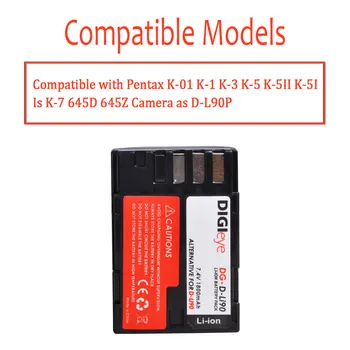 2Pcs D-Li90 D li90 Dli90 Baterije + Dual USB Polnilec za Pentax 645D 645Z K-01 K-3 K-5, K-5II K-5IIs K-7 Digitalni Fotoaparat