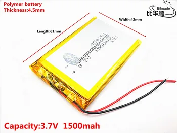 3,7 V 1500mAh 454261 Litij-Polymer Li-Po baterija li ionska Baterija za Polnjenje Lipo celic Za Bluetooth zvočnik GPS PDA prenosni DVD, DVR