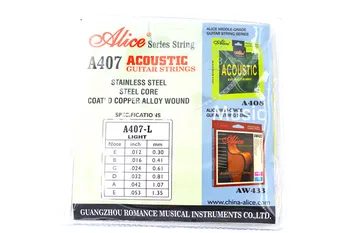 3 skupine Alice A407-L, Akustične Kitare, Godala Prevlečenih Bakrenih Zlitin Rane&Nerjaveče Jeklene Strune