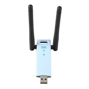 300Mbps Brezžični USB WiFi Vmesnik 2,4 Ghz usb wifi usmerjevalnik Signal booster z dvojno Anteno WiFi signala Range Extender