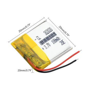 302020 Litij-Polimer Baterija 3,7 V 100mAh Za Brezžično Spremljanje Naprava, MP3, MP4, GPS Bluetooth, LED Lučka Lipo celico