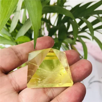 35-40 mm Naravnih Citrine Quartz Crystal Piramida Zdravljenje Kitajska