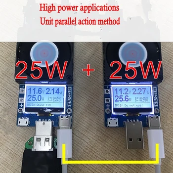 35W Konstantnim tokom Dvojno Nastavljiv Elektronsko Obremenitev QC2.0/3.0 Sproži Podatkovnega Kabla USB je Baterija Tester Voltmeter Staranja Razrešnice