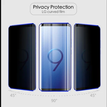 360 Magnetni Kaljeno Steklo Zasebnosti, Kovinsko Ohišje Za Samsung Galaxy S10 S20 S8 S9 Plus Coque Za Pojasnilo 8 9 10 Plus A50 A70 Pokrov
