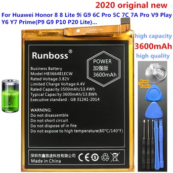 3600mAh Baterija Za HB366481ECW-11 HUAWEI Honor 8 8 Lite 6C Pro 5C 7C Pro 7A Pro P9 G9 P10 P20 Nova Lite Y6 2018 Y6 Prime 2018