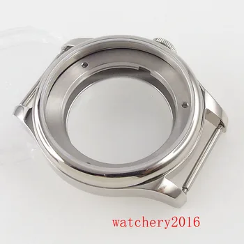 39 mm Safirno Steklo, Nerjaveče Jeklo Watch Primeru, primerni za Miyota 8215 821A 8205 gibanja