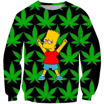 3D Bart Simpson Fant dekle Oblačila Visoke Kakovosti Sweatshirts Jakno plašč Novost Simpsons Ulične Priložnostne Dolgimi Rokavi Pulover