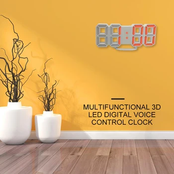 3D LED Stenska Ura Sodobno Oblikovanje Digitalnih Tabela Budilka Nočna Saat reloj de pared Pazi Za Dom Dnevna Soba Dekoracijo