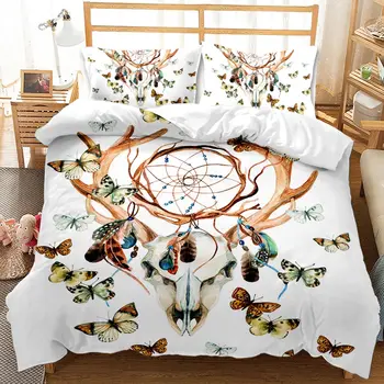 3dDream catcher luksuzni rjuhe kritje oblikovalec posteljnina nabor kralj kraljica twin xl posteljo nastavite polni velikosti tolažnik set