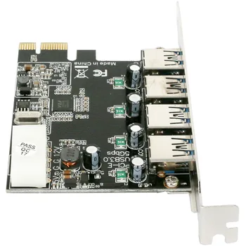 4 ports USB 3.0 PCI-e Širitev Kartico PCI express PCIe USB 3.0 hub tok 4-port USB3.0 krmilnik