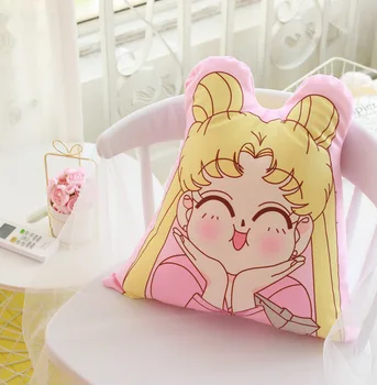 40 CM Sailor Moon Blazine Blazino Naslonjalo dvostransko tiskanje blazino lutka Plišastih igrač, dnevna soba, spalnica Darilo