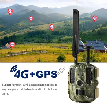 4G FDD-LTE Scout Stražar Fotoaparat Past, Lovske Kamere, GPS APP MMS 940nm Nočno opazovanje Divjih Fotoaparat, Diktafon 1080P Pot Igre Fotoaparat 4G