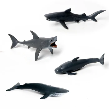 4pcs Realne Kit morski Pes Slika Igrače beli morski pes,modri kit,kit pilot,Heterodontus Figurice Izobraževalne Ocean Bitje Igrače