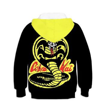4T-5XL oversize fantje hoodies Cobra kai Kostum 3d tiskanja Hoodie Moda kul fantje Hoodies Jopiči Dolg Rokav 3D Sweatshirts Vrhovi
