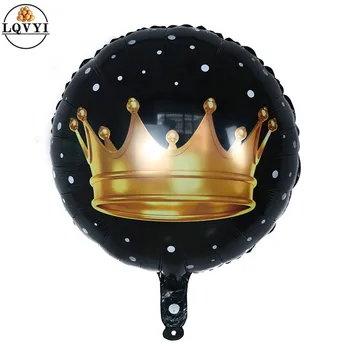 50pcs 18 inch Črno Zlato Krono balon princesa princ kralj folija baloni happybirthday poroko odraslih oseb baby tuš Igrače