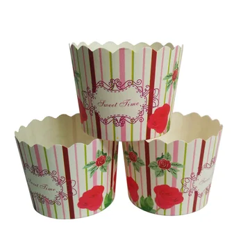 50pcs/Barvita vrečko Sladko čas Rože Rdeče Rose Vesel Papir Cupcake Mini Muffin Skodelice Kalupi za Rojstni dan, Poročno zabavo