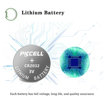 50PCS CR2032 BR2032 DL 2032 3V Litijeva gumb baterija SB-T15 2032 EA2032C CR 2032 3v celice kovanec watch baterije PKCELL