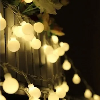 5M 40LED Svetlobni Trak Lučka Bela Neprepustna Za Dom, Vrt, Božični Okraski, Zunanja Notranja Dekor Božično Drevo Ornament