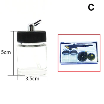 5Pcs/set 22cc Stekla Spray Steklenico Barve grelnik vode za enkratno dejanje Vzmet Sesalna Vir Pokrov za Airbrush E2S