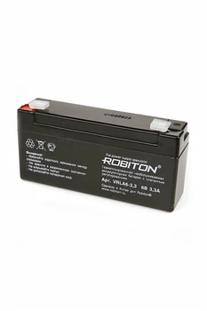 6 V baterija (akumulator) robiton vrla6-3. 3 (6 v, 3.3 AH)