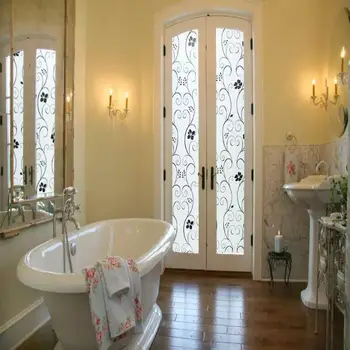 60x200cm samolepilni film, kopalnica, okna, drsna steklena vrata celofan wc prosojno steklo z lepilom