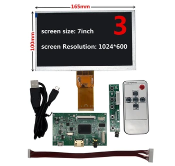 7 palčni, 1024*600 HDMI Zaslon LCD-Zaslon z Voznikom Odbor Monitor za Raspberry Pi B + 2 3 Banana/Orange Pi Mini računalnik