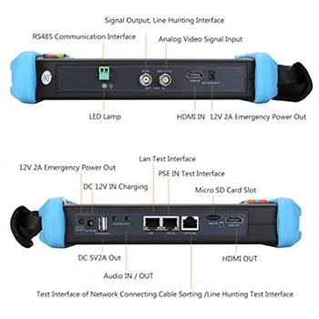 7 Palčni Ročni IPC AHD TVI CVI CCTV Tester IPC9800 Plus S H. 265/H. 264, 4K Video Zaslon Multi Funkcionalne ONVIF Express Ladja