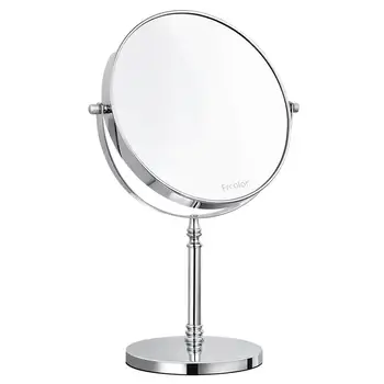 8 Inch 10X Ličila Povečevalno Ogledalo dvostranski Namizni Krog Kozmetično Ogledalo s 360-Stopinjski Zasuk Čiščenje z Krpo