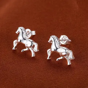 925 Sterling Srebro Evropske in Ameriške ženske ogrlica preprosta modna ustvarjalne živali Konj Ogrlica 017