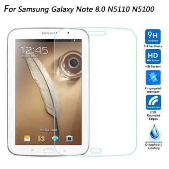 9H Pravi, Kaljeno Steklo Film Za Samsung Galaxy Note 8.0 GT-N5110 N5100 Screen Protector Zaščitno folijo 2.5 D Ultra Tanek Tablet