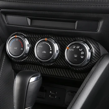 ABS Ogljikovih Vlaken klimatska Naprava Stikalo za Kritje Trim Avto Styling Za Mazda 2 Demio DL Limuzina DJ Hatchback 16 2017 Dodatki