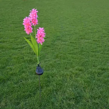AKDSteel Sončni Cvet Luči Nepremočljiva Hyacinth Vrt Svetlobe Zunanji Okrasni 3 LED Lučka za Vrtne Poti Krajine Razsvetljavo