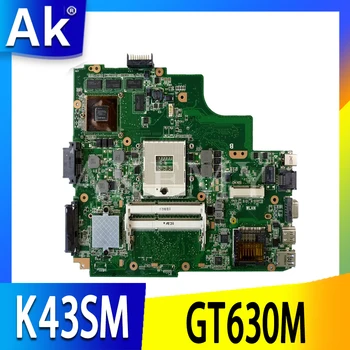 AKEMY K43SM prenosni računalnik z Matično ploščo Za ASUS X43S A43S K43S A83S A84S K43SJ K43SV Mainboard OK HM65 GT630M