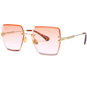 ALOZ MICC Velik Okvir Ženske Moški sončna Očala 2018 Luksuzne blagovne Znamke Oblikovalec Retro Rimless Kovinskih Očal Ženske UV400 Q550