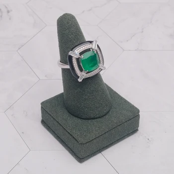 Amorita boutique 925 srebro kvadratnih votlih design modni prstan