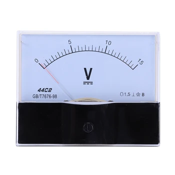 Analogni Voltmeter Meter, DC Voltmeter Merilno območje 44C2 0-15 V