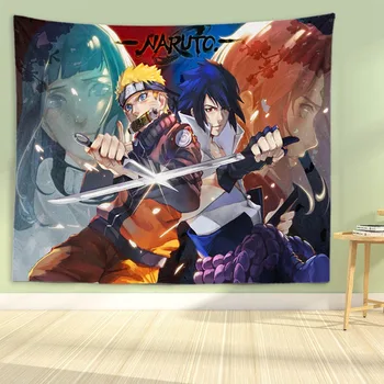 Anime Naruto Slikarstvo Tapiserija, 3D Tiskanja Tapestrying Pravokotne Doma Oprema Pribor Steni Visi 150*130 cm