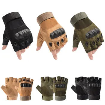 Anti-Slip rokavice Dihanje Težko Členek Taktično moda Fingerless Rokavice Boj proti Vojske Fan GlovesHalf Prst Vojaške Rokavice
