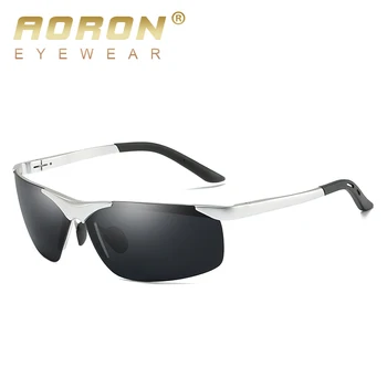 AORON Moških Aluminij Zlitine Okvir Polarizirana sončna Očala Ženske blagovne Znamke Original Očala UV400 Očala Moški Kovinskih Očal Oculos