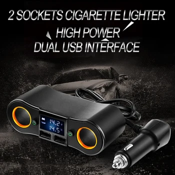 Avto polnilnik hitro polnjenje cigaretni vžigalnik QC3.0 mobilni telefon polnilnik avto napajalnik Notranja Oprema Dvojni polnilnik USB