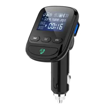 Avto Polnilnik, prostoročno telefoniranje FM Oddajnik Bluetooth Komplet LCD MP3 Player, Avto Vžigalnik Polnilnik QC3.0 Hitro Polnjenje