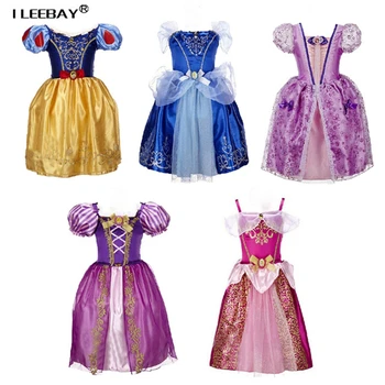Baby Dekle, Princesa Stranke Obleke Otroci Dekle Sneguljčica Pepelka Trnuljčica Obleka Sofia Rapunzel Cosplay Kostum Vestido