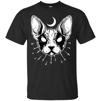 Black Metal Mačka T-shirt, Sphynx Cat Majica, Mačka Ljubitelje Darilo