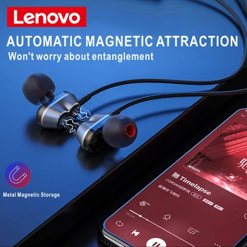 Bluetooth Slušalke TWS Lenovo HE08 Dvojno Dinamično Neckband 5.0 Novo Nadgradnjo 4 Zvočniki HI-fi Stereo Slušalke Športne slušalke
