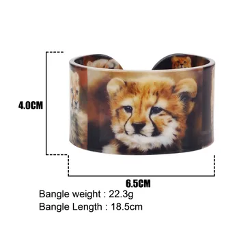 Bonsny Plastičnih Sladka Mala Leopard Panther Bangles Zapestnice Moda Za Prostoživeče Živali Nakit Za Ženske, Dekleta, Ženske Teens Na Debelo