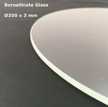 Borosilicate Stekla Krog 350 mm * 3 mm TEVO Malo Pošast Delta 3D Tiskalnik Graditi Tiskanja Ploščo Prosojni Barvi