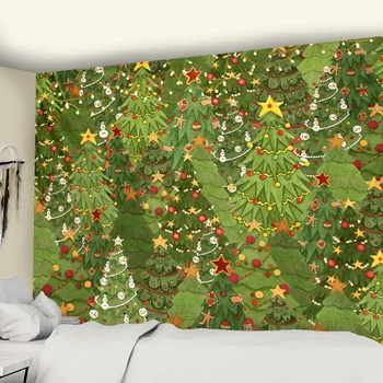 Božič Fantasy scene tapiserija doma dekoracijo tapiserija Božično drevo Bohemian Božično drevo velikosti tapiserija