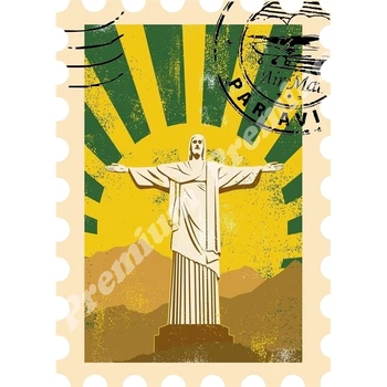 Brazilija spominek magnet letnik turistični plakat